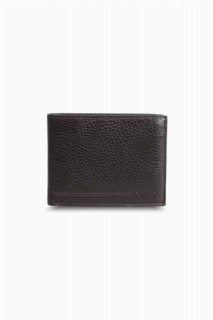 Wallet - Brown Leather Men's Wallet With Coin Compartment 100346152 - Turkey