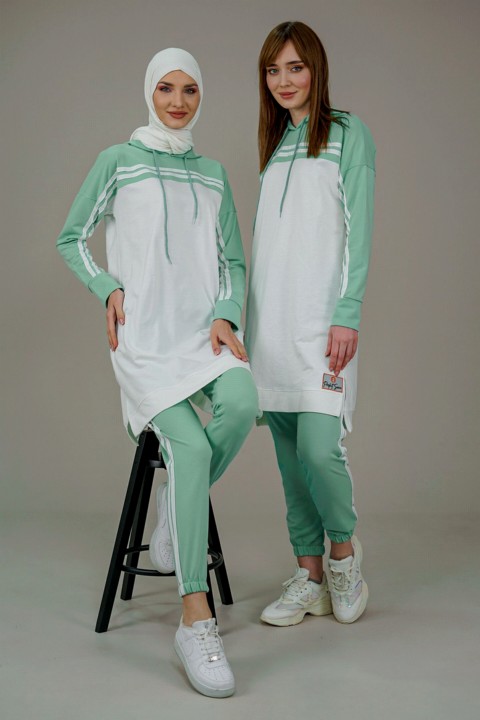 Pajamas - Ensemble de survêtement détaillé avec passepoil pour femme 100342613 - Turkey