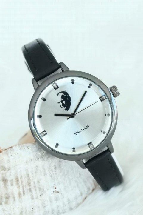 Jewelry & Watches - AtatÃ¼rk Portrait Smoked Color Case Black Leather Strap Ladies Watch 100318852 - Turkey