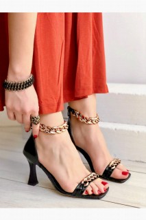 Woman Shoes & Bags - Loammiy Chaussures à talons en cuir verni froissé noir 100344065 - Turkey