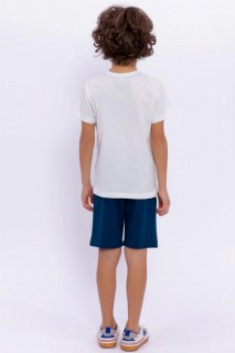 Boy Spider Man Printed Navy Blue Shorts Suit 100328251