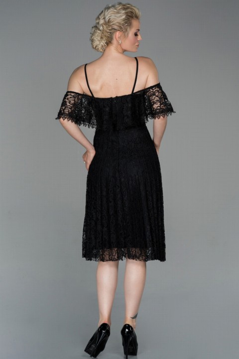 Evening Dress Midi Short Sleeve Off Shoulder Lace Invitation Dress 100296660