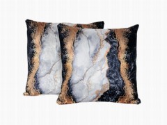 Cushion Cover - Lava Life 2 Pcs Velvet Throw Pillow Cover Gold 100329930 - Turkey