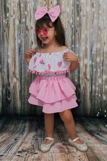 Girl Summer Fruits Pink Skirt Suit 100328360