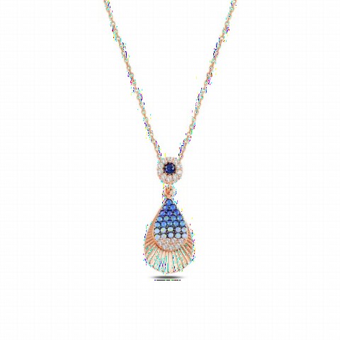 Necklaces - Drop Model Special Design Silver Women's Necklace 100347620 - Turkey