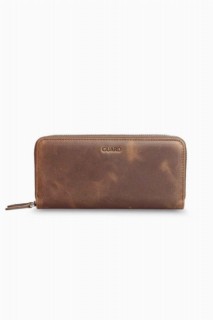 Handbags - Guard Double Zippered Crazy Tan Leather Handtasche 100346123 - Turkey