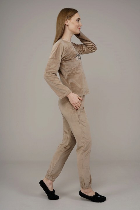 Women's Velvet Pajamas Set 100342589