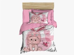 Baby Duvet Cover  - طقم غطاء لحاف أطفال ثلاثي الأبعاد مطبوع رقمي أرنب بيبي وردي 100258494 - Turkey