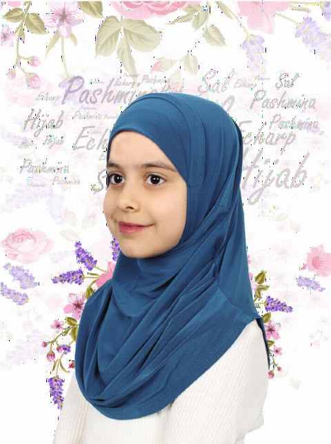 Ready to wear Hijab-Shawl - Blue - Code: 78-19 100294067 - Turkey
