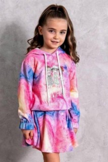 Boys' New Girl Print Hooded Colorful Skirt Suit 100328727
