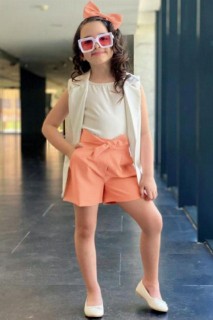 Outwear - Costume Boyfriend fille avec gilet et short orange 100326799 - Turkey