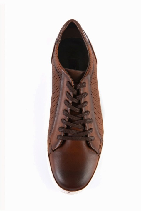 Men's Taba Casual Lace-Up Patterned Leather Shoes-1098 100350511