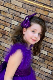 Girls' Sleeves Ruffled Skirt Fluffy Tulle Pulpette Purple Evening Dress 100328395
