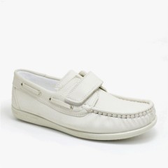 Boy Shoes -  Feniks Crème Classique Jeunes Velcro Costumes Chaussures 100278572 - Turkey