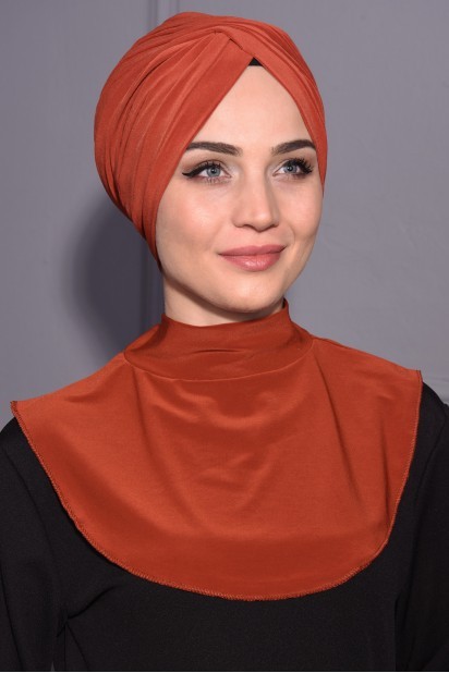 Woman Bonnet & Turban - Tuile de col Hijab à bouton-pression - Turkey