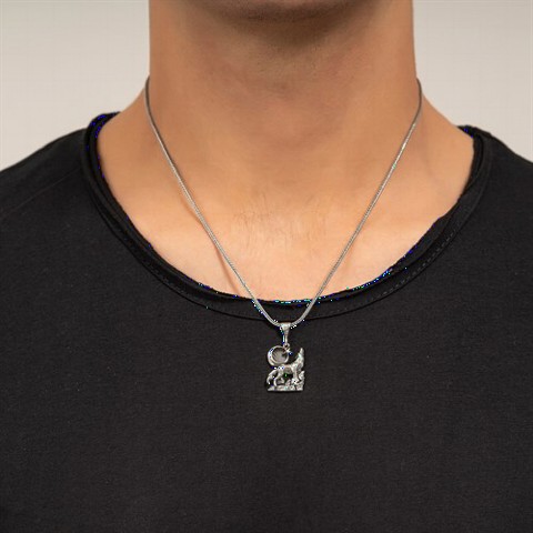 Necklace - Bozkurt Special Cut Silver Necklace 100348832 - Turkey