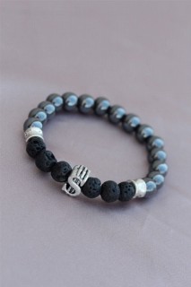 Men Shoes-Bags & Other - Dollar Sign Smoked Natural Stone Men's Bracelet 100319024 - Turkey