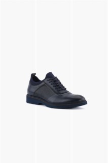 Shoes - Men's Navy Blue Eva Sole Smart Casual Shoes 100350906 - Turkey