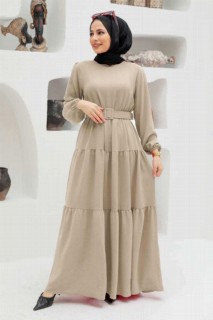 Daily Dress - Beige Hijab Dress 100339913 - Turkey
