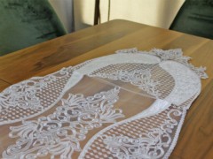 Scar Embroidered 100% Cotton 4 Piece Bathrobe Set Smoked Dried Rose 100329467