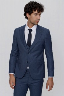 Men's Blue Small Black Vest Slim Fit Slim Fit 6 Drop Suit 100350994