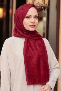 Shawl - Claret Red Hijab Shawl 100339484 - Turkey