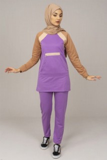 Lingerie & Pajamas - Women's Garnish Tracksuit Set 100325536 - Turkey