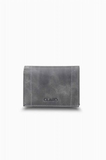 Wallet - Manimal Antique Gray Leather Men's Wallet 100346086 - Turkey