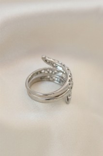 Adjustable Silver Color Metal Zircon Stone Ring 100319278