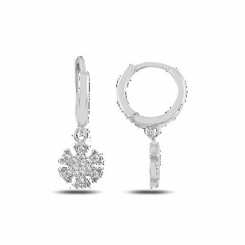 Jewelry & Watches - أقراط نسائية من الفضة موديل ندفة الثلج 100347568 - Turkey