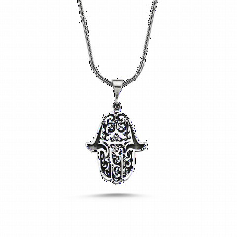 Men - Fatma Ana Hand Silver Necklace 100348852 - Turkey