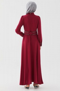 Women's Sleeves and Belt Embroidered Dress 100342711