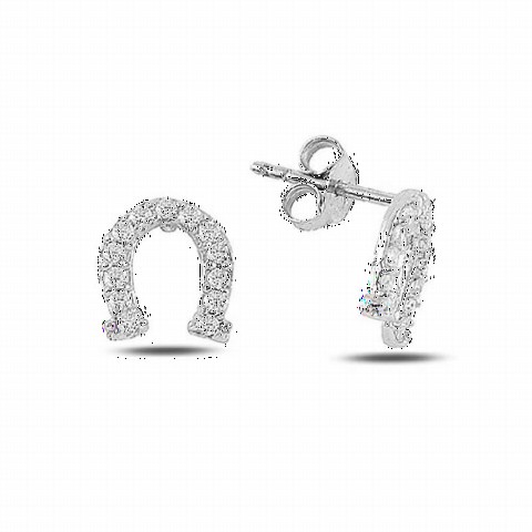 Jewelry & Watches - Horseshoe Model Silver Earrings 100347110 - Turkey