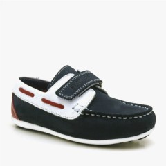 Boy Shoes - Freizeitschuhe aus echtem Leder in Marineblau für Jungen Summer School 100278697 - Turkey