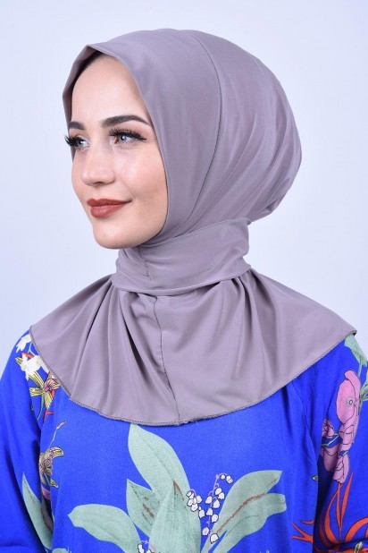Ready to wear Hijab-Shawl - Snap Fastener Scarf Shawl Mink 100285627 - Turkey