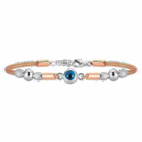 Evil Eye Bead Women's Silver Bracelet 100347279