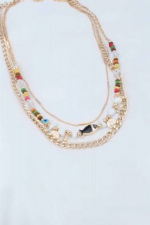 Fish Figured Colorful Multi-Chain Women's Necklace 100327536