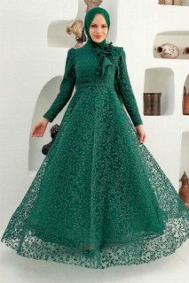 Evening & Party Dresses - فستان سهرة حجاب أخضر 100339993 - Turkey