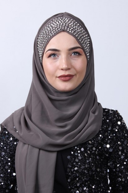 Ready to wear Hijab-Shawl - حجر بونيه تصميم شال مينك - Turkey