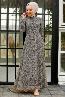 Clothes - Grey Hijab Dress 100336581 - Turkey