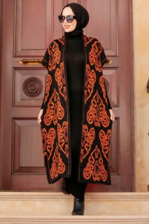 Terra Cotta Hijab Knitwear Suit Dress 100338680