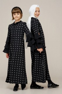 Daily Dress - Young Girl Sleeves Pleated All-Down Dress 100352545 - Turkey