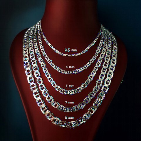Bar Chain Silver Necklace 100349804