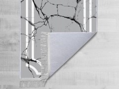 Non-Slip Base Digital Print Velvet Carpet Linear Stone Gray 180x280 cm 100260350