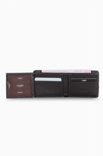 Brown Sport Striped Leather Men's Wallet 100346224