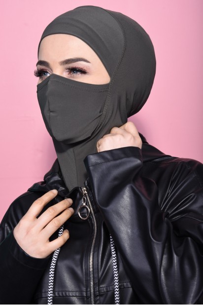 Masked Sport Hijab Khaki Green 100285365
