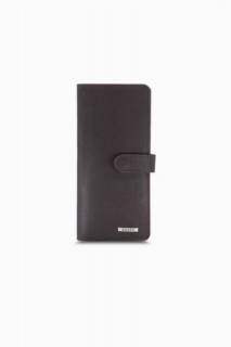Handbags - Guard Matte Brown Leather Phone Wallet with Card and Money Slot 100345757 - Turkey