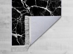 Non-Slip Base Digital Print Velvet Carpet Crack Wall Black White 150x220 Cm 100260407