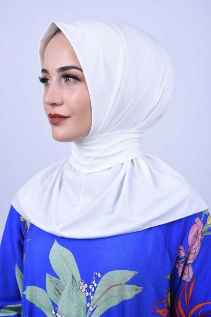 Ready to wear Hijab-Shawl - Snap Snap Scarf Shawl Ecru 100285609 - Turkey