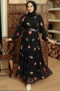 Clothes - Black Hijab Dress 100341681 - Turkey